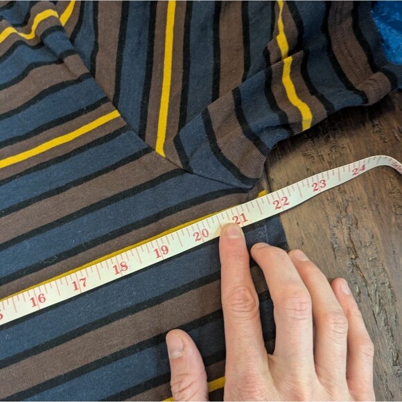 Marni Logo Italian Striped Brown Yellow Men's T-Shirt 50 (Estimated L Large) - Picture 8 of 8